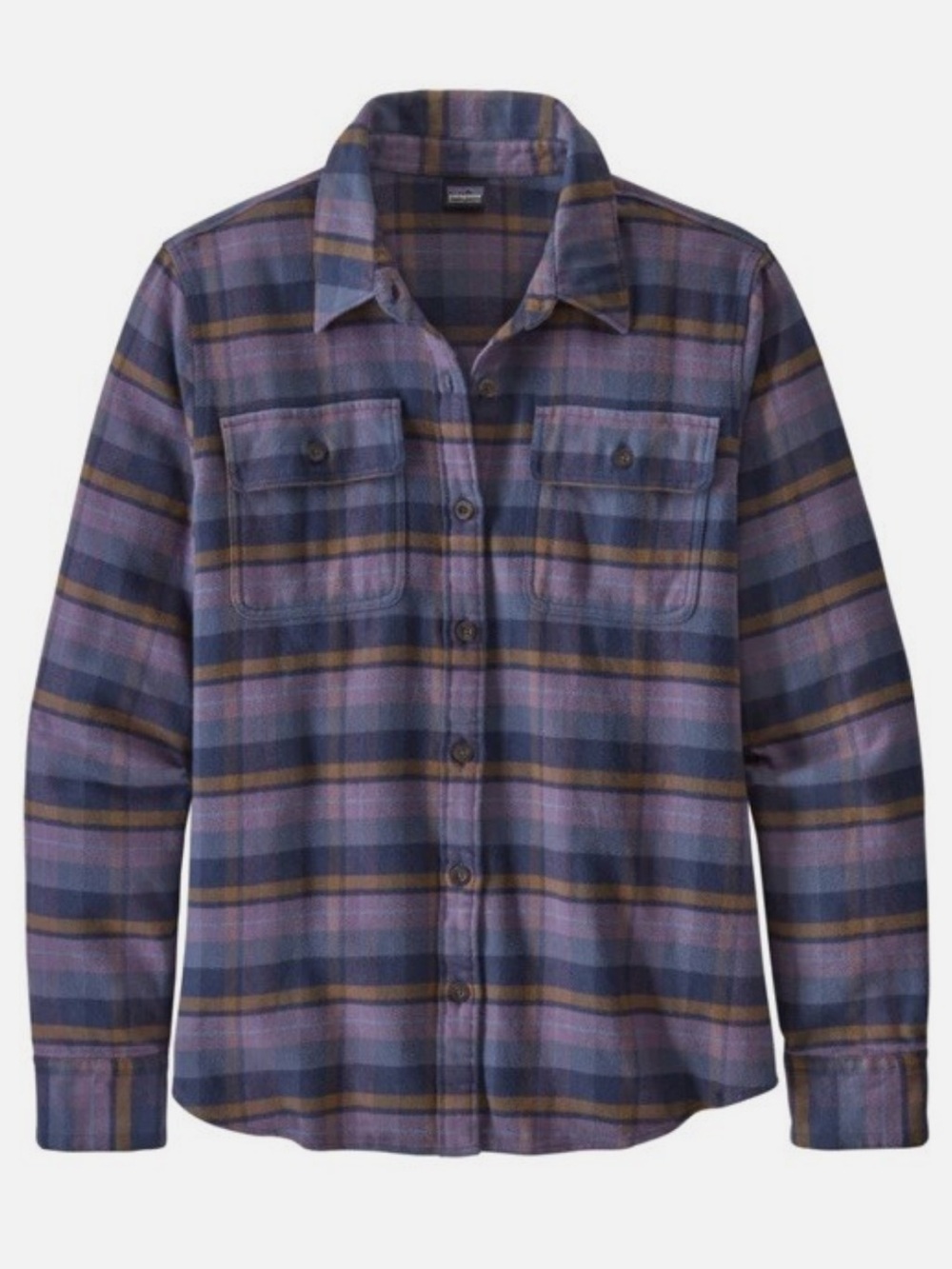 Patagonia Womens Fjord Flannel Size XS Pistil Hyssop Purple Plaid Organic Cotton